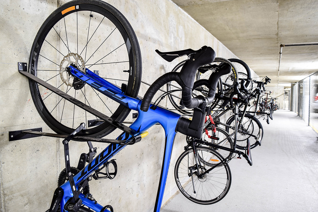Photo of a bike storage room at the Palisades