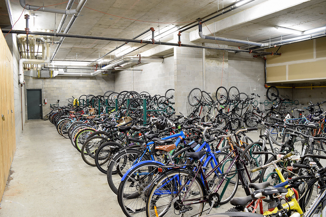 Photo of a bike storage room at the Residences on Georgia