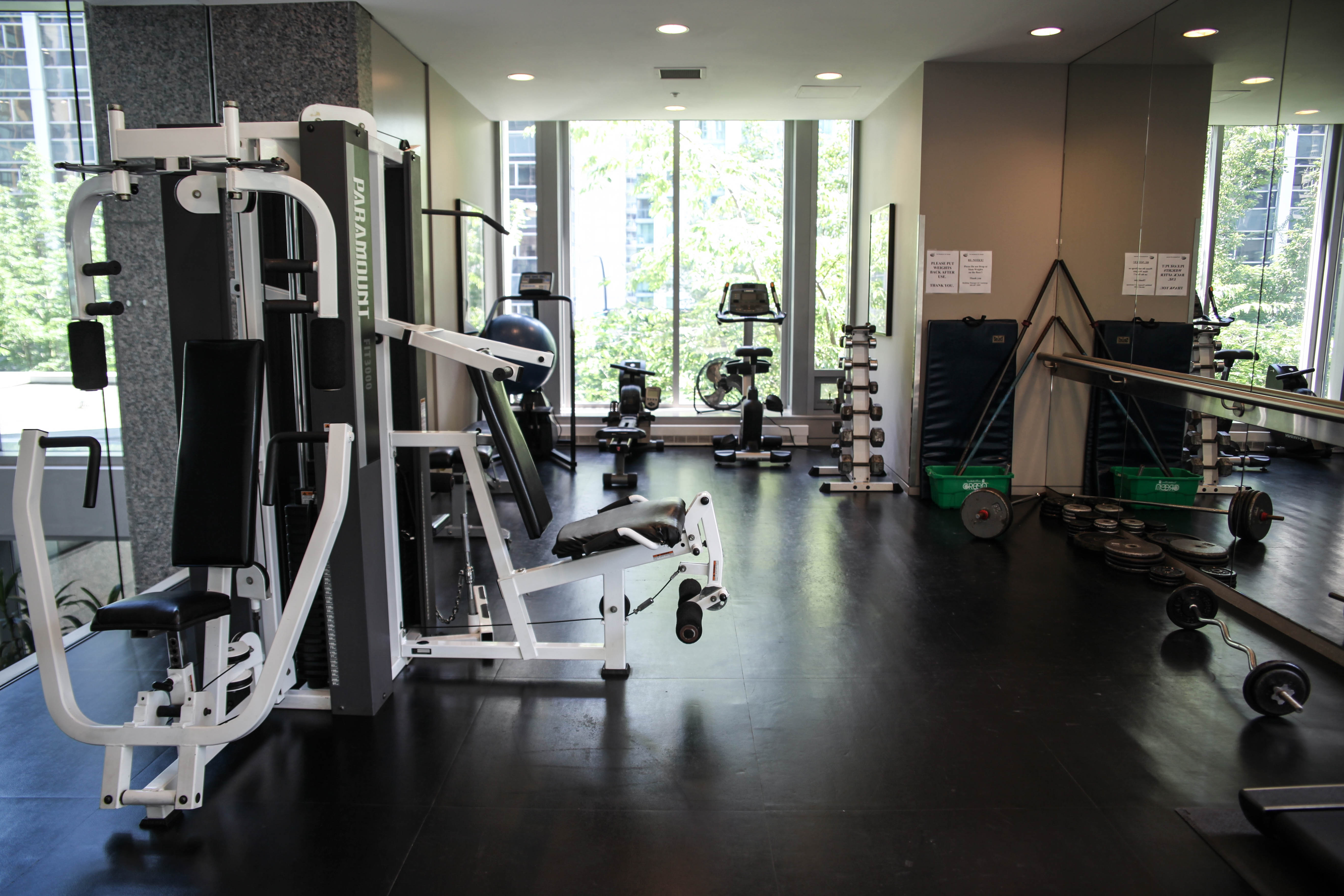 fitness centre at Vancouver Extended Stay