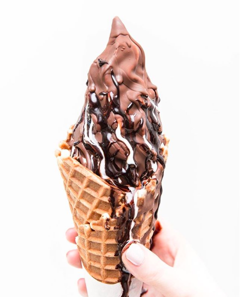 chocolate cone ice cream from Soft Peaks