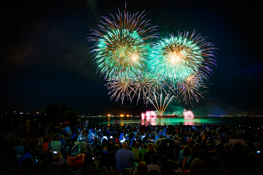 Image of Celebration of Lights Fireworks in English Bay